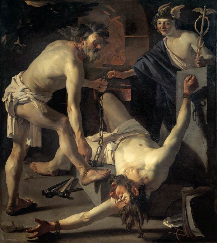 BABUREN, Dirck van Prometheus Being Chained by Vulcan oil painting image